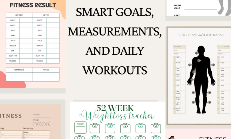 Photo of Templates for SMART Goals, Measurements, and Daily Workouts